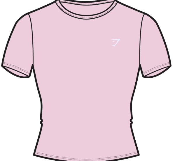 Gymshark Training Baby Tee — GS Flutter Pink
