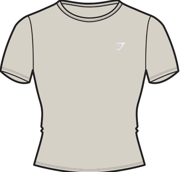 Gymshark Training Baby Tee — GS Oat White